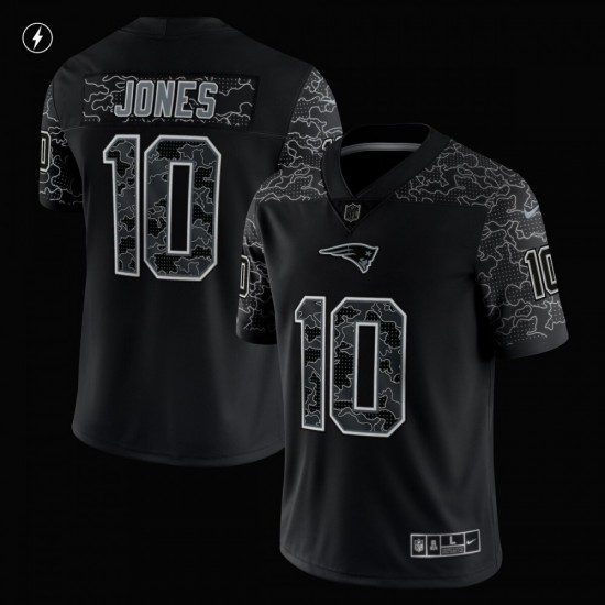 Mac Jones New England Patriots Nike RFLCTV Limited Jersey - Black