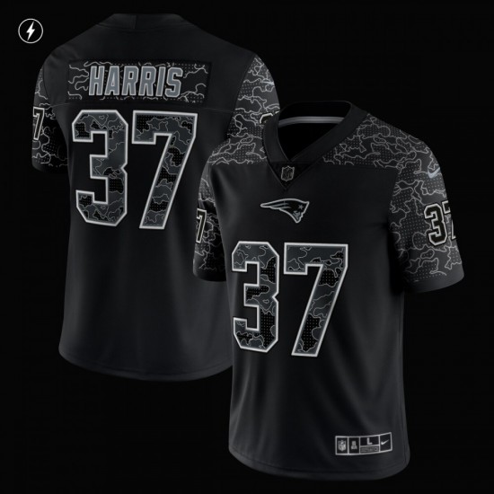 Damien Harris New England Patriots Nike RFLCTV Limited Jersey - Black