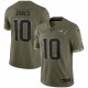 Mac Jones New England Patriots Nike 2022 Salute To Service Limited Jersey - Olive