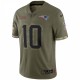 Mac Jones New England Patriots Nike 2022 Salute To Service Limited Jersey - Olive