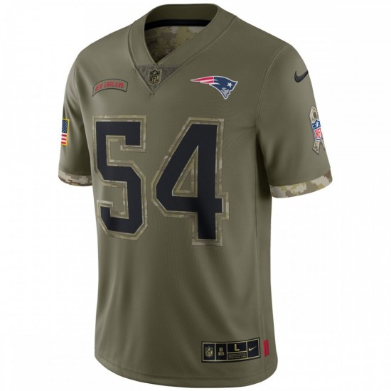 Tedy Bruschi New England Patriots 2022 Salute To Service Retired Player Limited Jersey - Olive