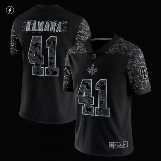 Alvin Kamara New Orleans Saints Nike RFLCTV Limited Jersey - Black