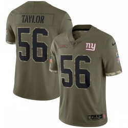 Lawrence Taylor New York Giants 2022 Salute To Service Retired Player Limited Jersey - Olive