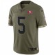 Trey Lance San Francisco 49ers Nike 2022 Salute To Service Limited Jersey - Olive