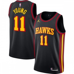 Trae Young Atlanta Hawks Jordan Brand 2020/21 Swingman Jersey - Statement Edition - Black