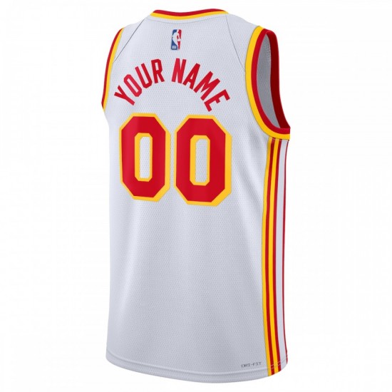 Atlanta Hawks Nike Unisex 2022/23 Swingman Custom Jersey White - Association Edition