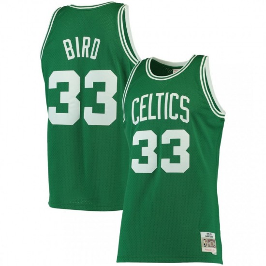 Larry Bird Boston Celtics Throwback Mitchell & Ness 1985-86 Hardwood Classics Jersey - Kelly Green