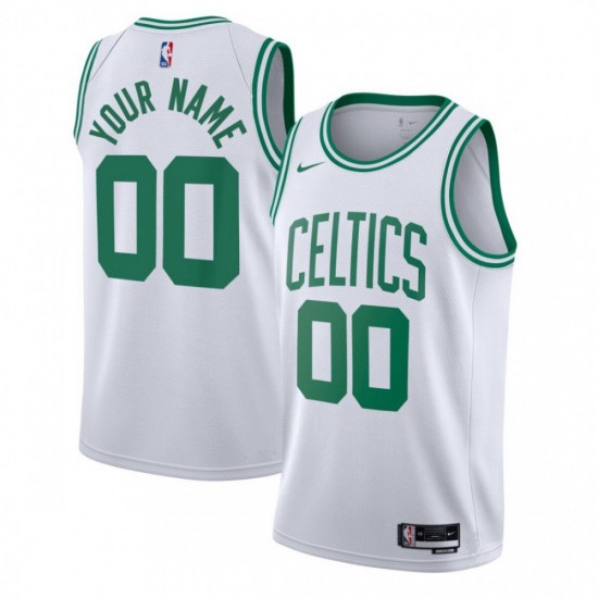 Boston Celtics Nike Youth Swingman Custom Jersey White - Association Edition