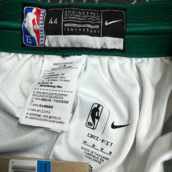 Men's Boston Celtics Nike White 2021/22 Swingman Shorts - Association Edition