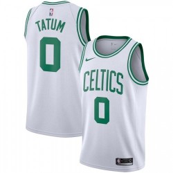 Men's Boston Celtics Jayson Tatum #0 White Swingman Jersey - Icon Edition