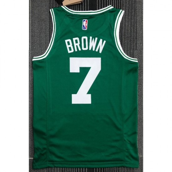 Men's Boston Celtics Jaylen Brown #7 Green 2021/22 Diamond Swingman Jersey - Icon Edition