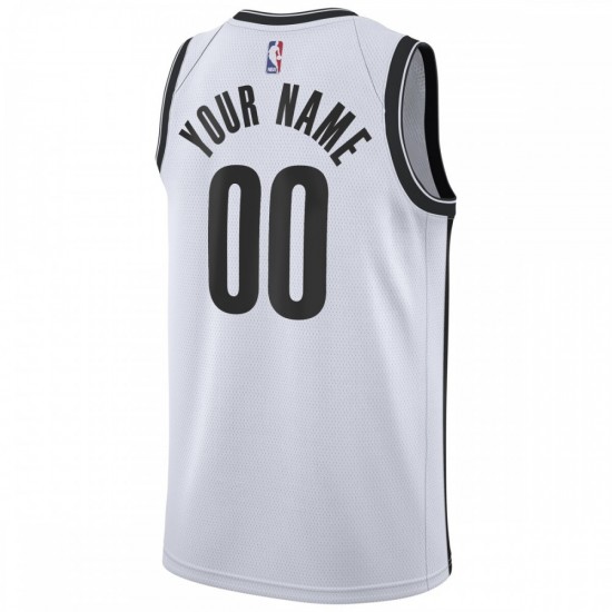 Brooklyn Nets Nike 2020/21 Swingman Custom Jersey - Association Edition - White