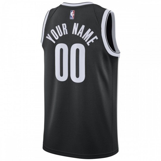 Brooklyn Nets Nike 2020/21 Swingman Custom Jersey - Icon Edition - Black