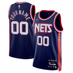 Brooklyn Nets Nike 2021/22 Swingman Custom Jersey - City Edition - Navy