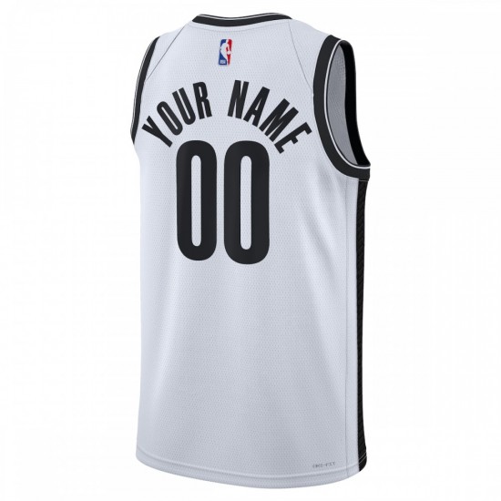 Brooklyn Nets Nike Unisex 2022/23 Swingman Custom Jersey White - Association Edition