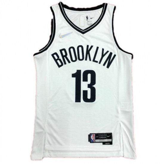 Men's Brooklyn Nets James Harden #13 Nike White 2021 Swingman NBA Jersey - Icon Edition