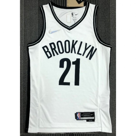 Men's Brooklyn Nets LaMarcus Aldridge #21 Nike White 2021 Swingman NBA Jersey - Icon Edition