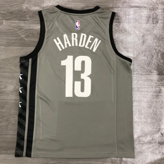 Men's Brooklyn Nets James Harden #13 Jordan Gray 2020/21 Swingman Jersey - Statement Edition