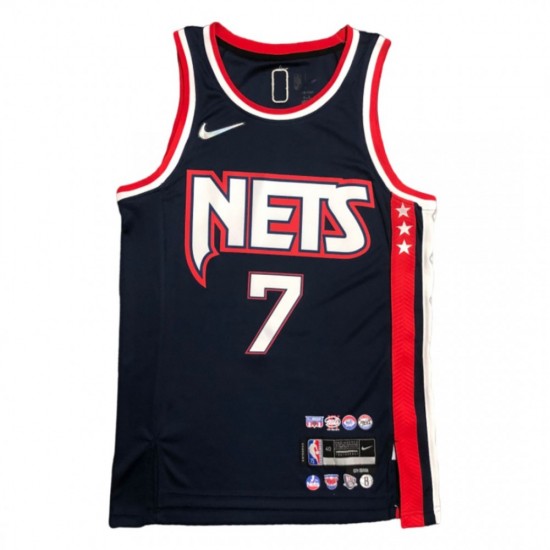 Men's Brooklyn Nets Kevin Durant #7 Navy 2021/22 Swingman Jersey - City Edition