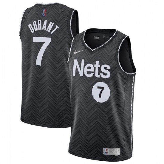 Men's Brooklyn Nets Kevin Durant #7 Nike Black 2020/21 Swingman Player Jersey – Earned Edition