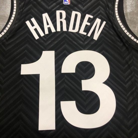 Men's Brooklyn Nets James Harden #13 Nike Black 2020/21 Swingman Player Jersey – Earned Edition