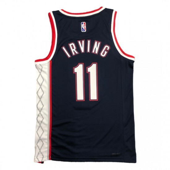 Men's Brooklyn Nets Kyrie Irving #11 Navy 2021/22 Swingman Jersey - City Edition