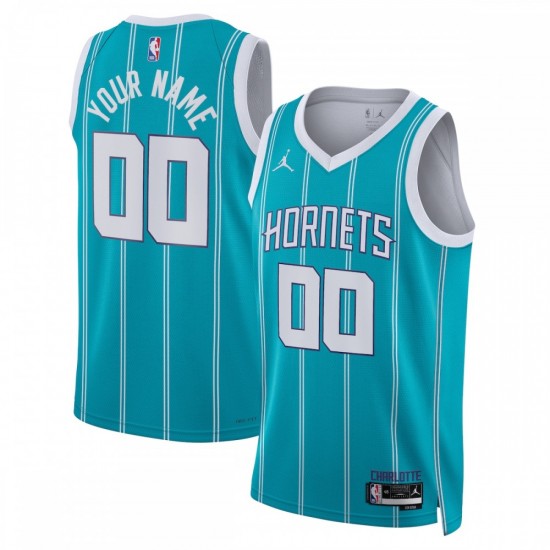 Charlotte Hornets Jordan Brand Unisex 2022/23 Swingman Custom Jersey Teal - Icon Edition