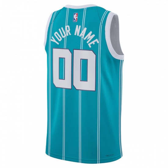 Charlotte Hornets Jordan Brand Unisex 2022/23 Swingman Custom Jersey Teal - Icon Edition