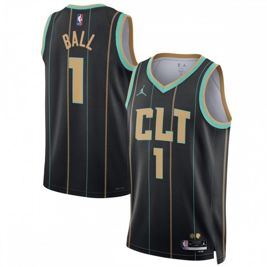 LaMelo Ball Charlotte Hornets Jordan Brand Unisex 2022/23 Swingman Jersey - City Edition - Black