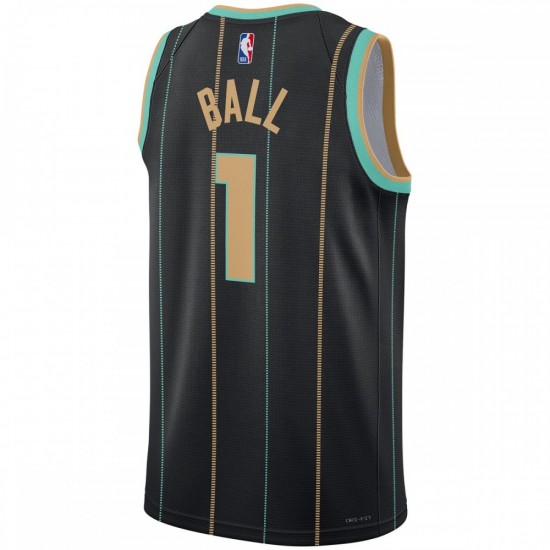 LaMelo Ball Charlotte Hornets Jordan Brand Unisex 2022/23 Swingman Jersey - City Edition - Black