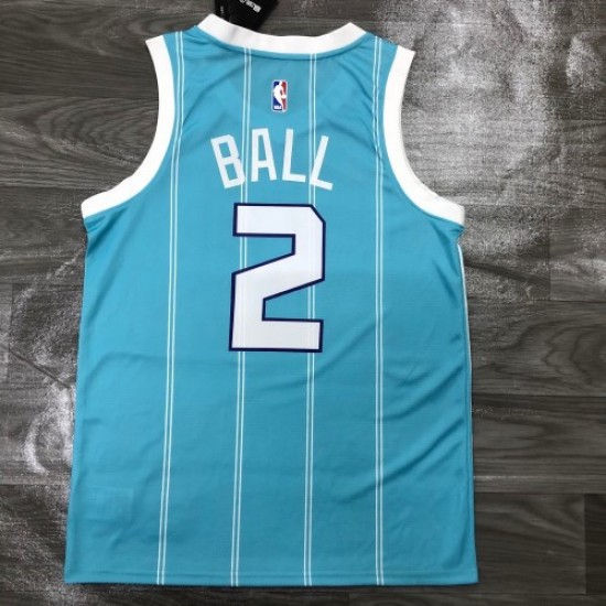 Men's Charlotte Hornets Lamelo Ball #2 Jordan Green 20/21 Swingman Jersey-Association Edition