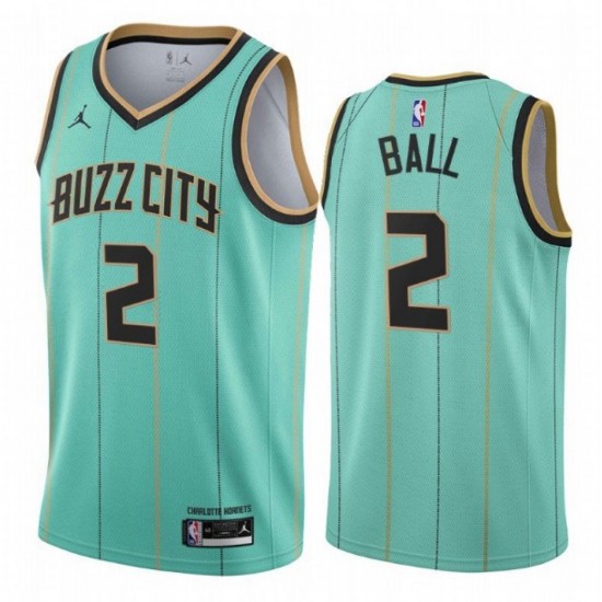 Men's Charlotte Hornets Lamelo Ball #2 Jordan Green Swingman Jersey - Association Edition