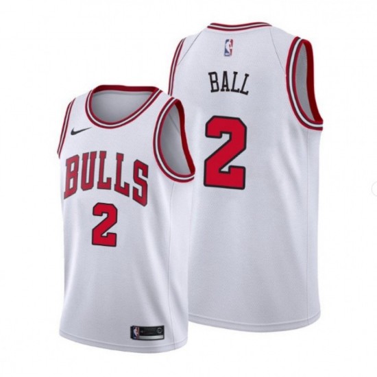 Men's Chicago Bulls Lonzo Ball #2 Nike White Swingman Jersey - Association Edition