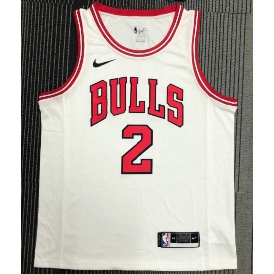 Men's Chicago Bulls Lonzo Ball #2 Nike White Swingman Jersey - Association Edition