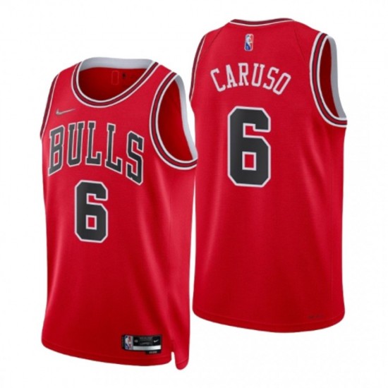 Men's Chicago Bulls Alex Caruso #6 Nike Red 2021 Swingman Jersey - Icon Edition