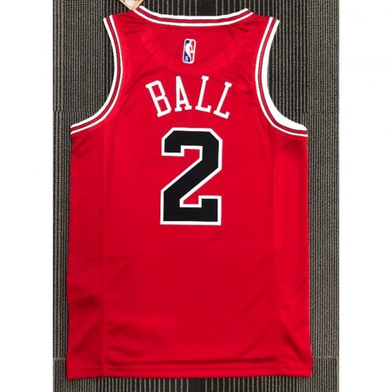 Men's Chicago Bulls Lonzo Ball #2 Nike Red 2021 Swingman NBA Jersey - Icon Edition