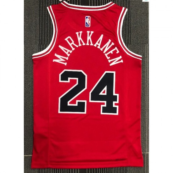 Men's Chicago Bulls Lauri Markkanen #24 Nike Red 2021 Swingman NBA Jersey - Icon Edition