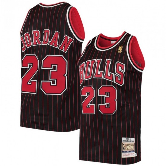 Men's Chicago Bulls Michael Jordan #23 Mitchell&Ness Black 1996/97 Hardwood Classics Swingman Jersey