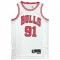 Men's Chicago Bulls Dennis Rodman #91 Nike White 2021/22 Swingman NBA Jersey - Icon Edition