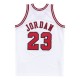 Men's Chicago Bulls Michael Jordan #23 Throwback Mitchell & Ness White 1997-98 Hardwood Classics Player Jersey