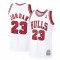 Men's Chicago Bulls Michael Jordan #23 Throwback Mitchell & Ness White 1997-98 Hardwood Classics Player Jersey