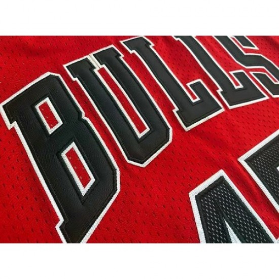 Men's Chicago Bulls Michael Jordan #45 Throwback Mitchell & Ness Red 1994-95 Hardwood Classics Player Jersey