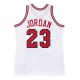 Men's Chicago Bulls Michael Jordan #23 Throwback Mitchell & Ness White 1984-85 Hardwood Classics Player Jersey