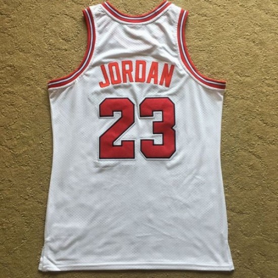 Men's Chicago Bulls Michael Jordan #23 Throwback Mitchell & Ness White 1984-85 Hardwood Classics Player Jersey