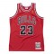 Men's Chicago Bulls Michael Jordan #23 Throwback Mitchell & Ness Red 1996-97 Hardwood Classics Player Jersey