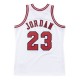 Men's Chicago Bulls Michael Jordan #23 Throwback Mitchell & Ness White 1996-97 Hardwood Classics Player Jersey