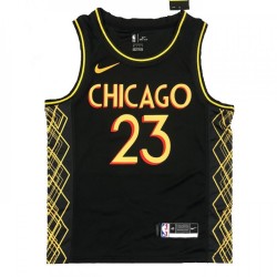 Men's Chicago Bulls Michael Jordan #23 Nike Black 2020/21 Swingman Jersey - City Edition