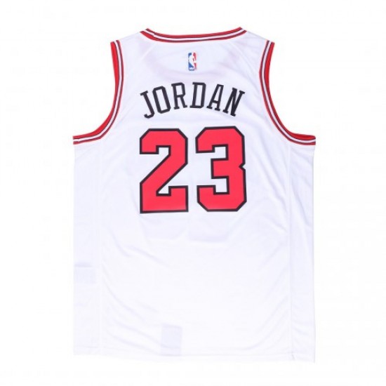 Men's Chicago Bulls Michael Jordan #23 White Replica Swingman Jersey - Association Edition