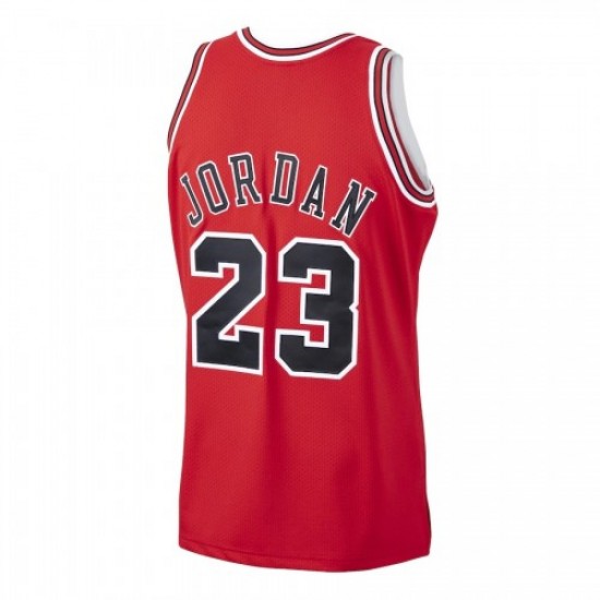 Men's Chicago Bulls Michael Jordan #23 Throwback Mitchell & Ness Red 1997-98 Hardwood Classics Player Jersey