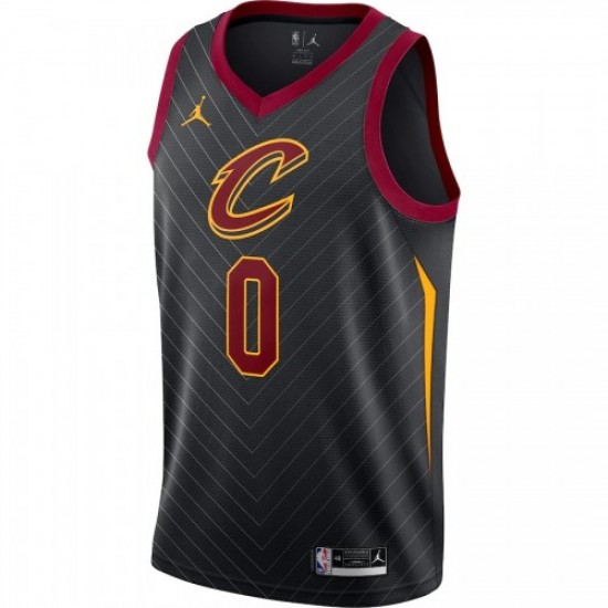 Men's Cleveland Cavaliers Kevin Love #0 Jordan Black 2020/21 Swingman Jersey - Statement Edition